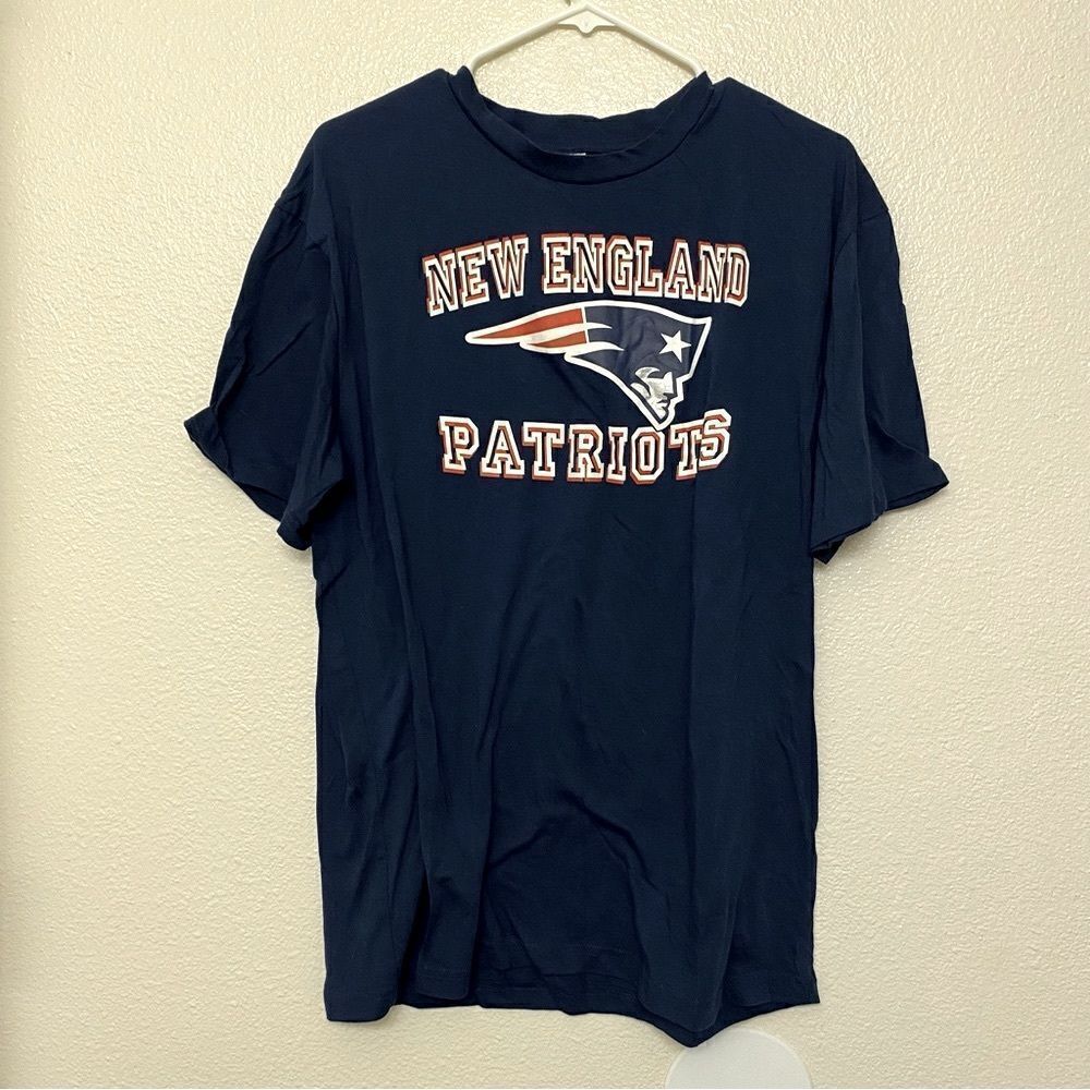 New England patriots Navy blue graphic short sleeve T-shirt/sleep top Unisex-L